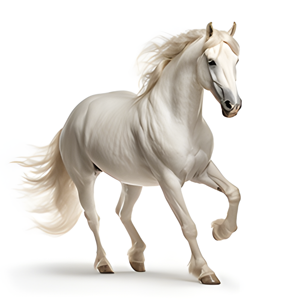 Caballo blanco calidad mejorada